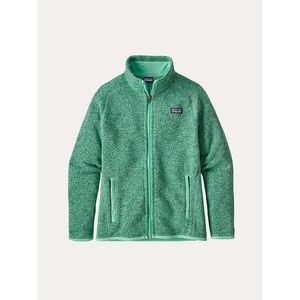 Patagonia Girl's Better Sweater 1/4 Quarter Zip Fleece Jacket Sz XXL Vjosa Green